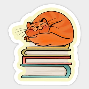 With Books And Cats Life Is Sweet Sticker